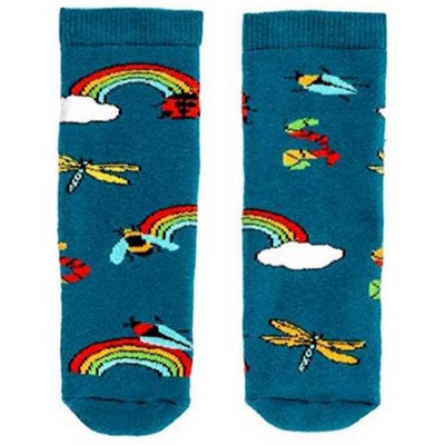Squelch Childs Wellie Socks 3-6Yrs Rainbow Bugs from B&Q