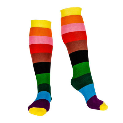 Squelch Adult Wellie Socks One Size Rainbow from B&Q