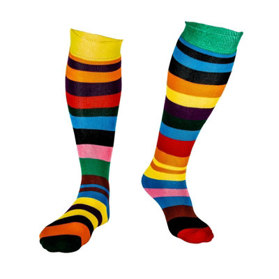 Squelch Adult Wellie Socks One Size Odd Rainbow from B&Q