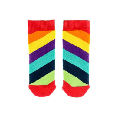 Squelch Childs Wellie Socks 1-2Yrs Diagonal Rainbow from B&Q