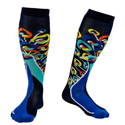 Squelch Adult Wellie Socks One Size Peacock from B&Q