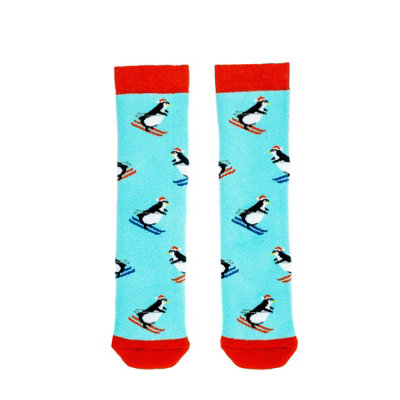Squelch Childs Wellie Socks 3-6Yrs Ski Penguins from B&Q