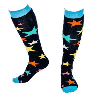 Squelch Adult Wellie Socks One Size Stars from B&Q