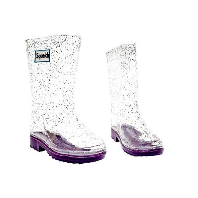 Squelch Children's Sparkly Transparent Wellies from B&Q