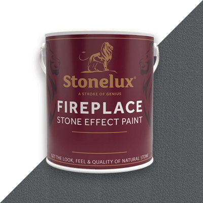 Stonelux Fireplace Paint 2.5 Litre Apsley 59 Stone Effect Heat Resistant Paint from B&Q
