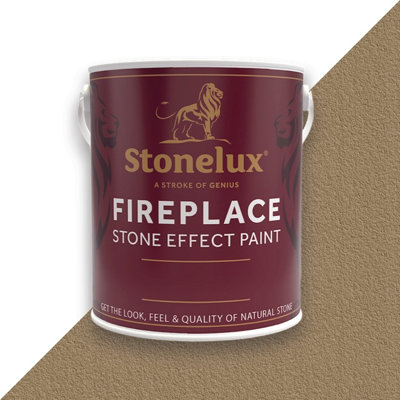 Stonelux Fireplace Paint 2.5 Litre Wolfton 29 Stone Effect Heat Resistant Paint from B&Q