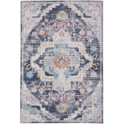 The Rugs Marrakech Collection Vintage Rugs In Multicolour 470 Dark/Light