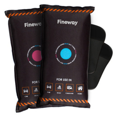 Livivo Unisex Black 1Kg Reusable Car Dehumidifier Bags 2X Moisture Absorbers In Large - Image 7