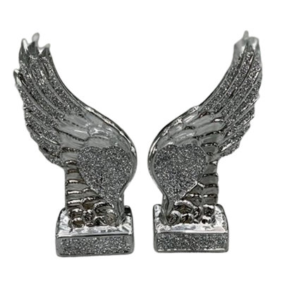 Crushed Diamond Sparkly Pair Wings Angel Ornament from B&Q