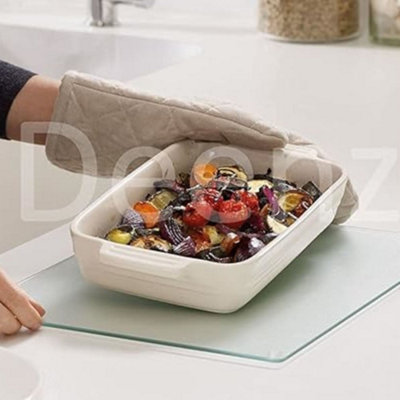 Deenz 30X40Cm 5mm Completely Clear & Flat Float Glass Worktop Saver For Your Kitchen Chopping Board from B&Q