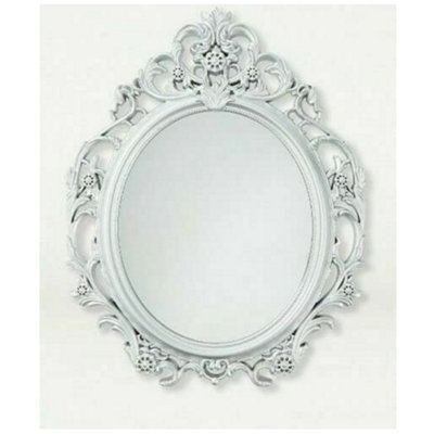 B&Q -  Ornate Antique Vintage Style Mirror Silver 62X49 Silver