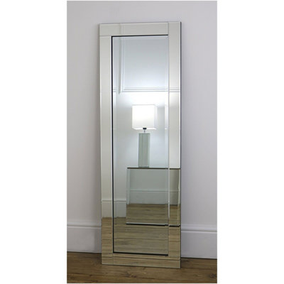 DEENZ 40X120Cm Full Length Stripe Border Wall Mirror from B&Q