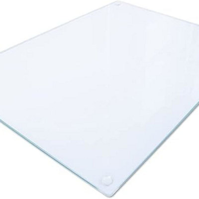 Deenz Clear Tempered Glass Kitchen Worktop Saver/chopping Board Clear Surface Protector60 X 40Cm (Square Corner) from B&Q