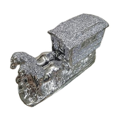 Horse With Wagon Gypsy Crushed Diamond Carriage Ornament from B&Q