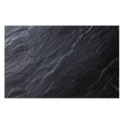 DEENZ Tempered Glass Worktop Saver Black Slate 40X50 from B&Q