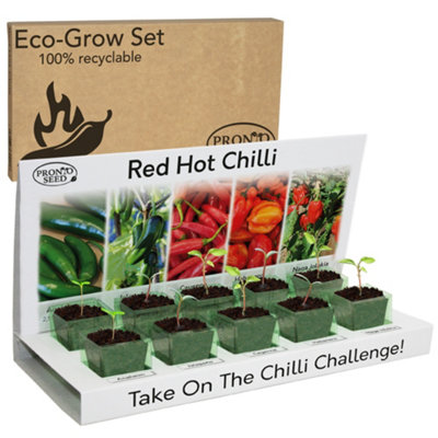B&Q -  Grow Your Own Hot Chilli Seed Kit5 VarietiesTake The Chilli Challenge