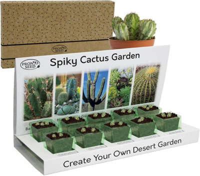 Pronto Seed Grow Your Own Cactus Kit - 5 Cactus Seed Varieties - Gardening Gifts For Men And Women