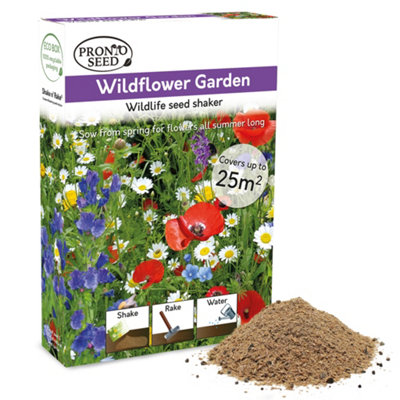 Pronto Seed Wildflower Seeds Shaker 25M2Wildflower Garden from B&Q
