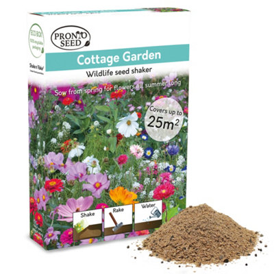 Pronto Seed Wildflower Seeds Shaker 25M2Cottage Garden from B&Q