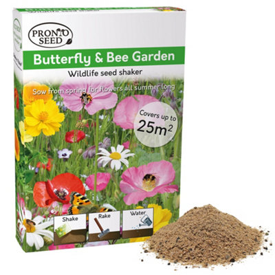 Pronto Seed Wildflower Seeds Shaker 25M2Butterfly And Bee Garden from B&Q