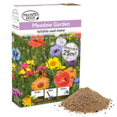 Pronto Seed Wildflower Seeds Shaker 25M2Meadow Garden from B&Q