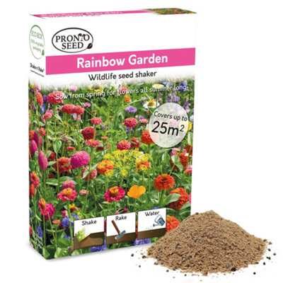 Pronto Seed Wildflower Seeds Shaker 25M2Rainbow Garden from B&Q