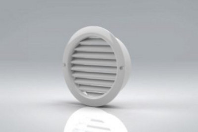 Mould Stop 100mm (4") White Round GrilleInternal Or External Use