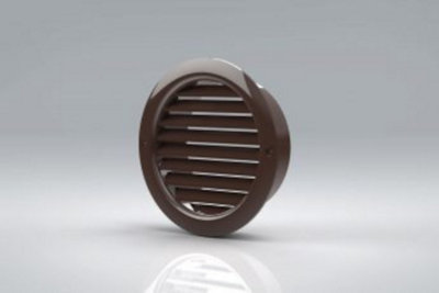 Mould Stop 125mm (5") Brown Round GrilleInternal Or External Use