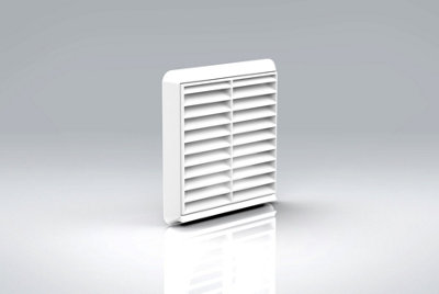 Mould Stop 150mm White Louvered Grille Vent (6" Spigot) from B&Q