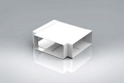 Mould Stop 220mm X 90mm Megaduct Equal T PieceLarge Flat Channel Ducting from B&Q