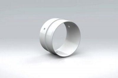 Mould Stop 100mm Round Flexible/rigid Ducting Straight Connector from B&Q