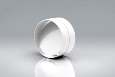 Mould Stop 150mm Round Ducting Straight Connector With Damper from B&Q