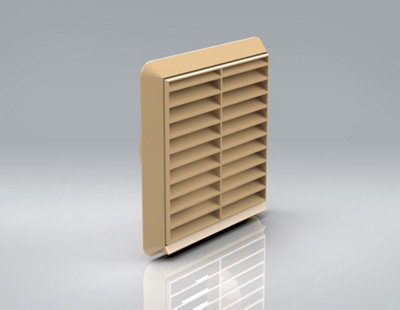 Mould Stop 125mm Beige Louvered Grille Vent (5" Spigot) from B&Q