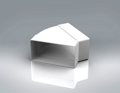 Mould Stop 110mm X 54mm Flat Rectangular Ducting Horizontal 45 Degree Bend from B&Q