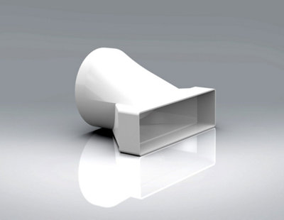 Mould Stop 204mm X 60mm Ducting Flat To 125mm Round Adapter from B&Q