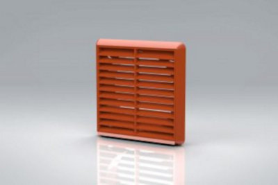 Mould Stop 150mm Terracotta Louvered Grille Vent (6" Spigot) from B&Q