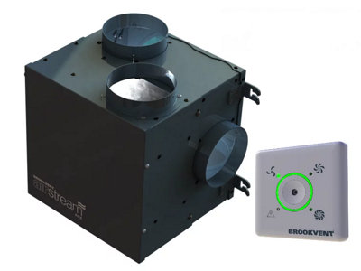 Mould Stop Brookvent Airstream Ace 4 X 125Dia Spigots Mev Unit (Ec Motor) from B&Q