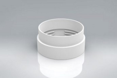 Mould Stop 100mm Round Threaded Hose Connector MaleConnect Flexi Duct To Rigid from B&Q