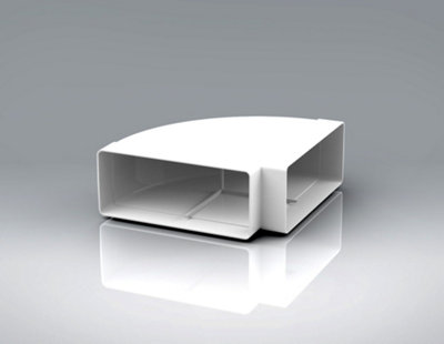 Mould Stop 220mm X 90mm Megaduct Horizontal 90 Degree Bend Large Flat Channel Ducting from B&Q