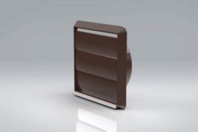 Mould Stop 150mm Brown Gravity Grille Vent 6" Spigot from B&Q