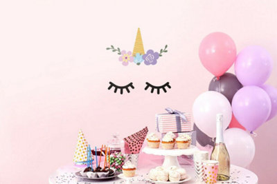 Walplus Sleeping Unicorn Kids Sticker Pvc Pink