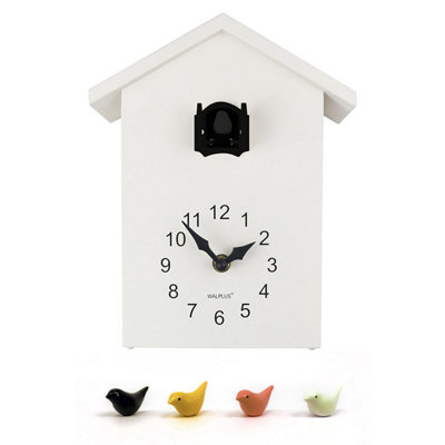 Walplus Black Window Cuckoo Clock With Four BirdsElegant And Classic Bird Clock For Wall DecorWhite 25Cm X 20Cm from B&Q