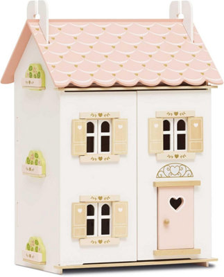 Le Toy Van Rose Heart Wooden Doll House Girls & Boys 3 Storey Wooden Dolls House Play Set Suitable For Ages 3 Plus from B&Q