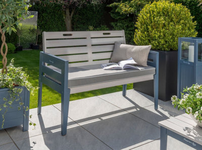 Norfolk Leisure Florenity Galaxy Two Seat Bench Green/Grey