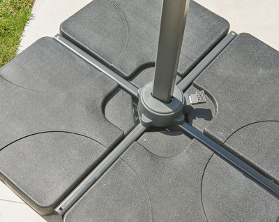Norfolk Leisure Royce 100Kg Plastic Covered Concrete 4 Part Base from B&Q