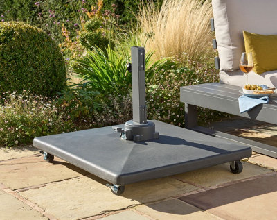 Norfolk Leisure Royce 90Kg Plastic Covered Concrete Base With Wheels from B&Q