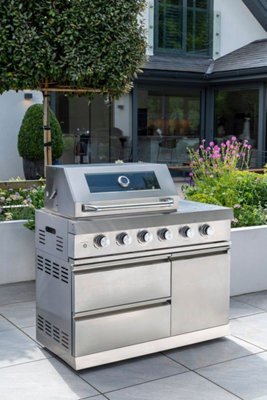 Norfolk Leisure Outdoor Kitchen-4 BurnerSide Burner from B&Q