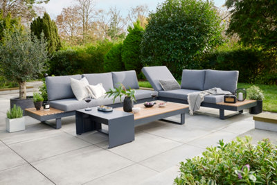 Norfolk Leisure Easton Large Corner Set With Cushions And Sun Recliner from B&Q