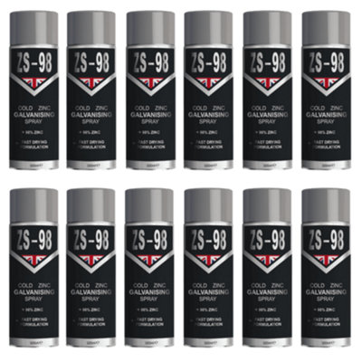 Zs-98 Cold Zinc Galvanising Spray Can PaintSilver 12X500Ml from B&Q