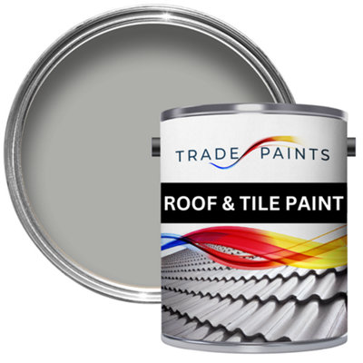 Trade Paints Roof & Tile Paint Light Grey 5L from B&Q
